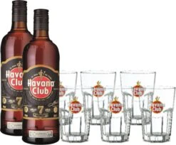 Havana Club 7 Jahre 2x 0,7 Liter Mit 6 Gläsern