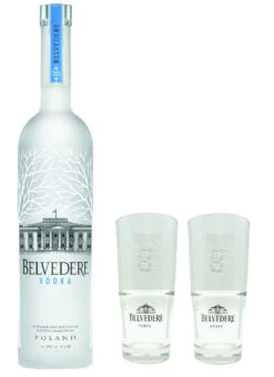 Belvedere Vodka 0,7 Liter Mit 2 Belvedere Gläsern