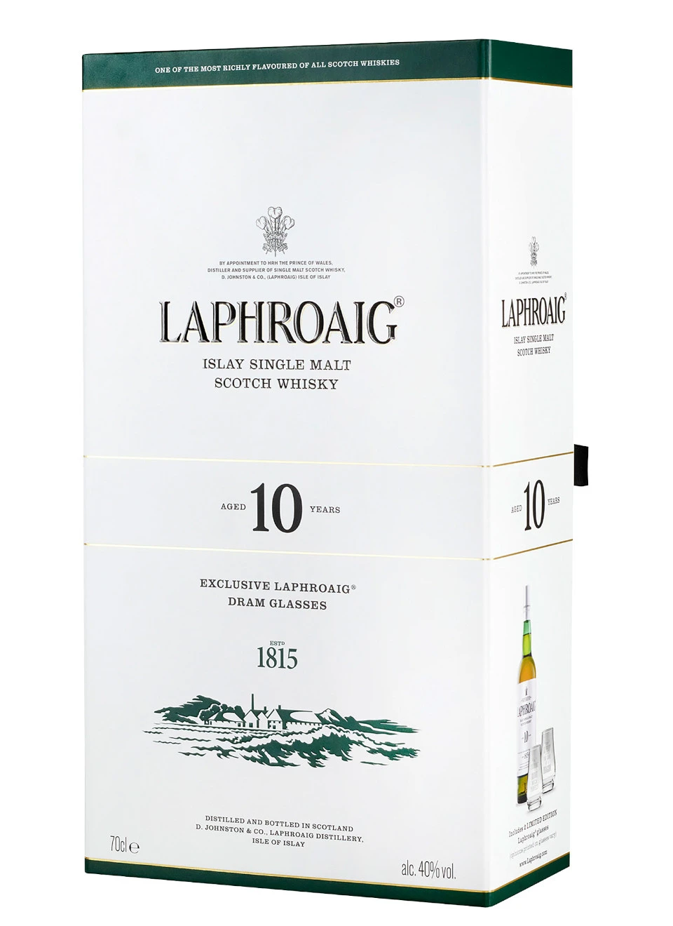 Laphroaig Whisky 10 Jahre 0,7 Liter Mit 2 Gläsern – Bild 2