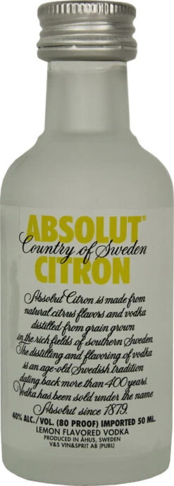 Absolut Vodka Citron Mini 0,05 Liter