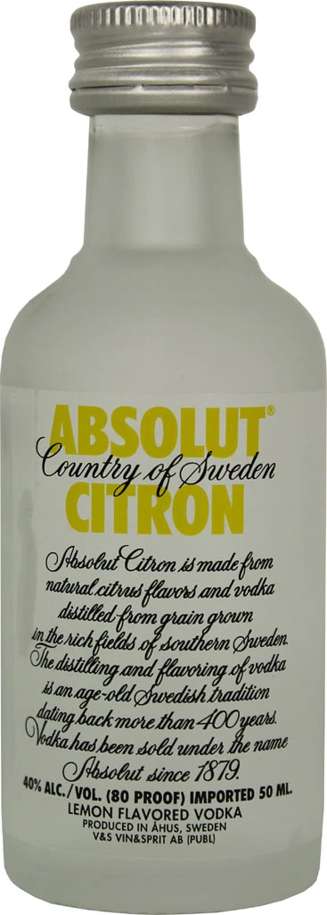 Absolut Vodka Citron Mini 0,05 Liter