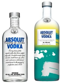 Absolut Vodka Unique Set 2x 1 Liter
