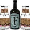 Ferdinands Saar Dry Gin Bundle In Holzkiste (1x Ferdinands Gin 0,5l, 4x Tonic Water 0,2l)