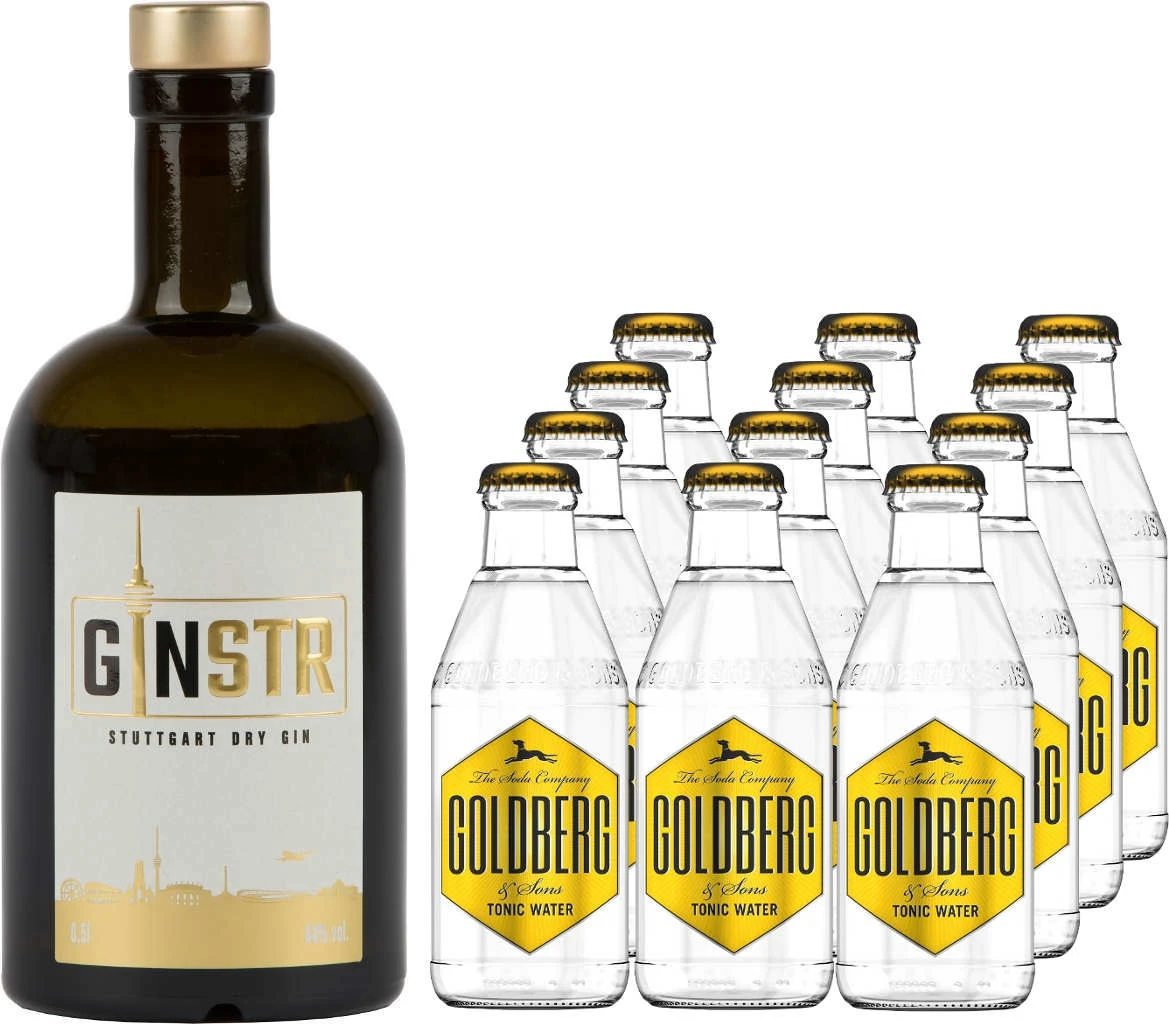 Ginstr 0,5 Liter Mit 12x Goldberg Tonic Water 0,2 Liter