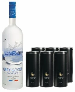 Grey Goose Vodka 0,7 Liter & Schwarze Dose (6 Stk.)