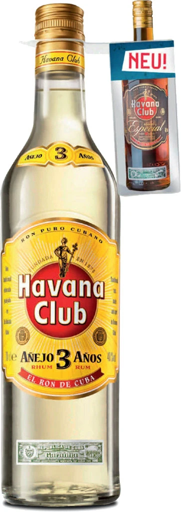 Havana Club 3 Jahre 0,7 Liter Mit Havana Anejo Especial Miniatur
