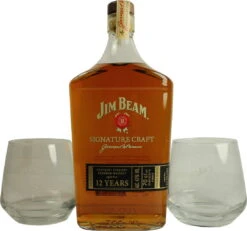 Jim Beam Signature Craft 0,7 Liter In Geschenkpackung Mit 2 Tumbler