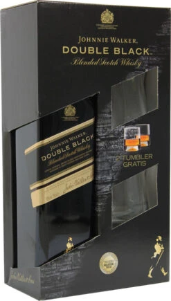 Johnnie Walker Whisky Double Black 0,7 Liter Mit 2 Tumblern