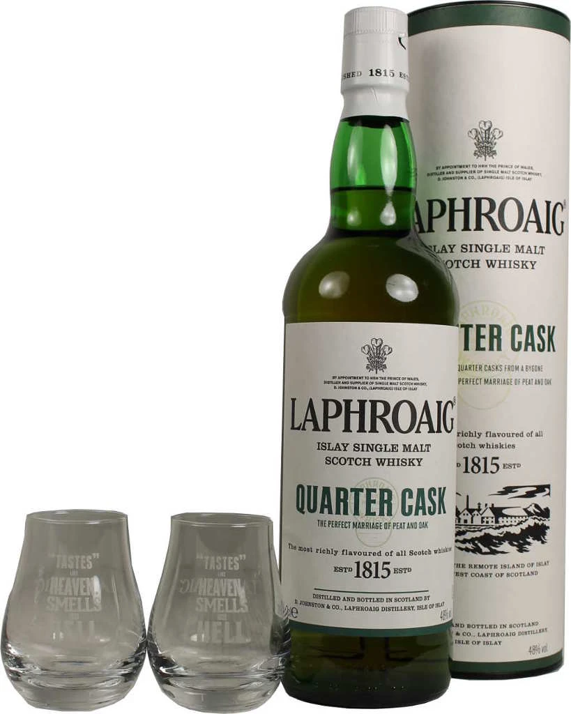 Laphroaig Whisky Quarter Cask 0,7 Liter In Geschenkpackung Mit Glas – Bild 2