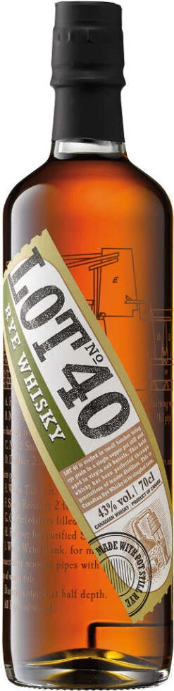 Lot No.40 Rye Whisky 0,7 Liter