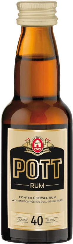 Pott Übersee Rum 40 % Mini 0,04 Liter