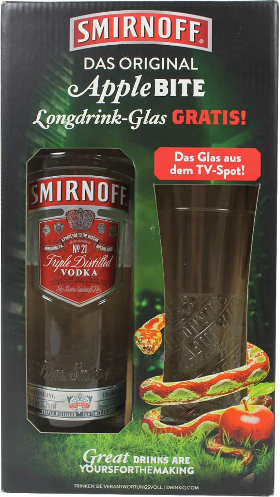 Smirnoff Apple Bite Mit Longdrinkglas