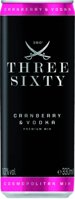 Three Sixty Vodka Cranberry Dose 0,33 Liter